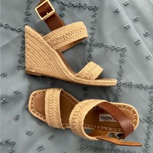 Steve Madden square toe wedges, EUC